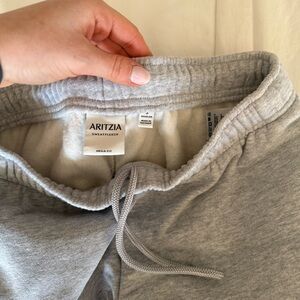Aritzia Grey Sweatfleece Straight leg Sweatpants